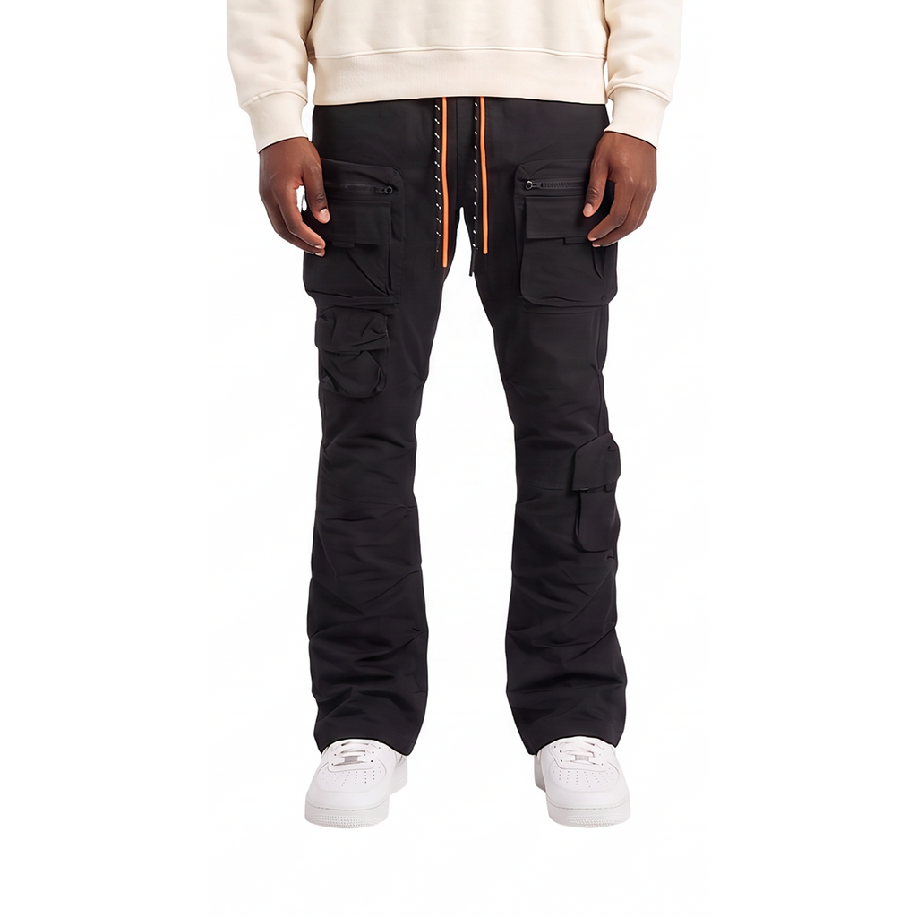 APEX Cargo Stacked Pants - Black
