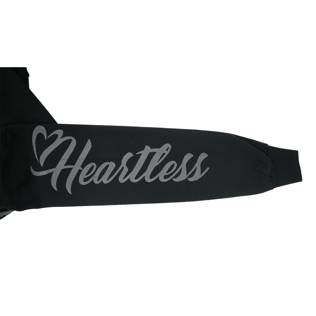 Men's Heartless Graphic Script Hoodie | Black