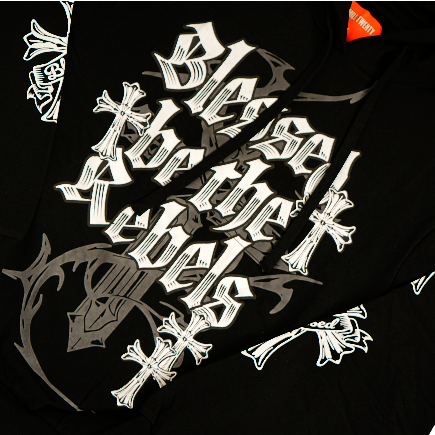 Unisex Gothic Blessed Rebels Hoodie | Black