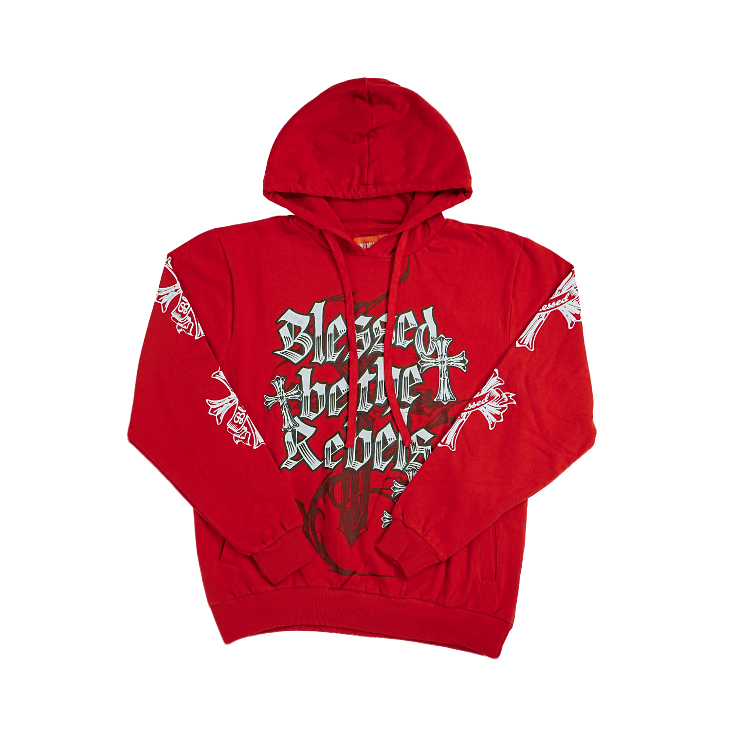 Unisex Gothic Blessed Rebels Hoodie | Red