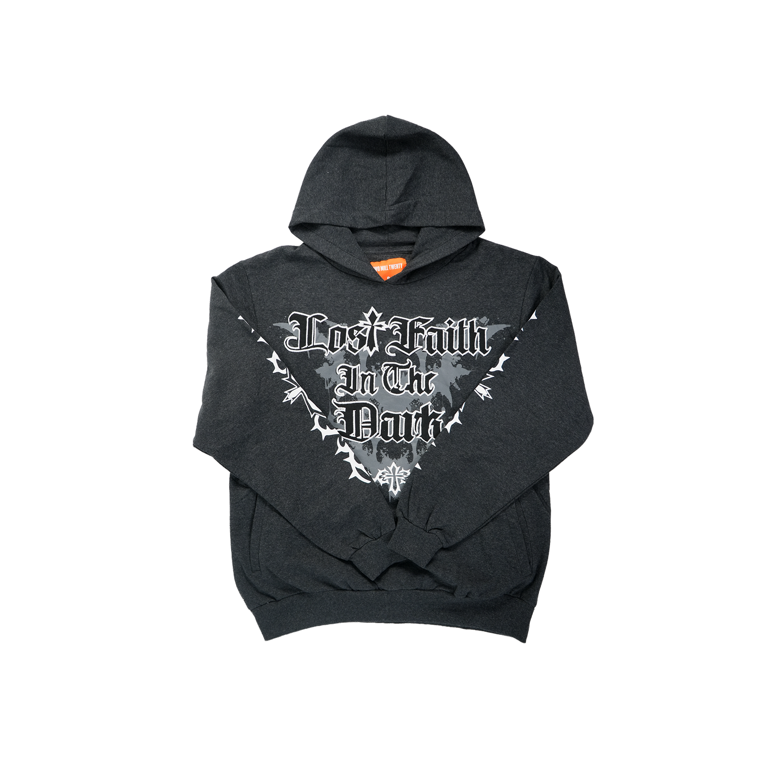 Men's Lost Faith Gothic Hoodie | Charcoal Grey