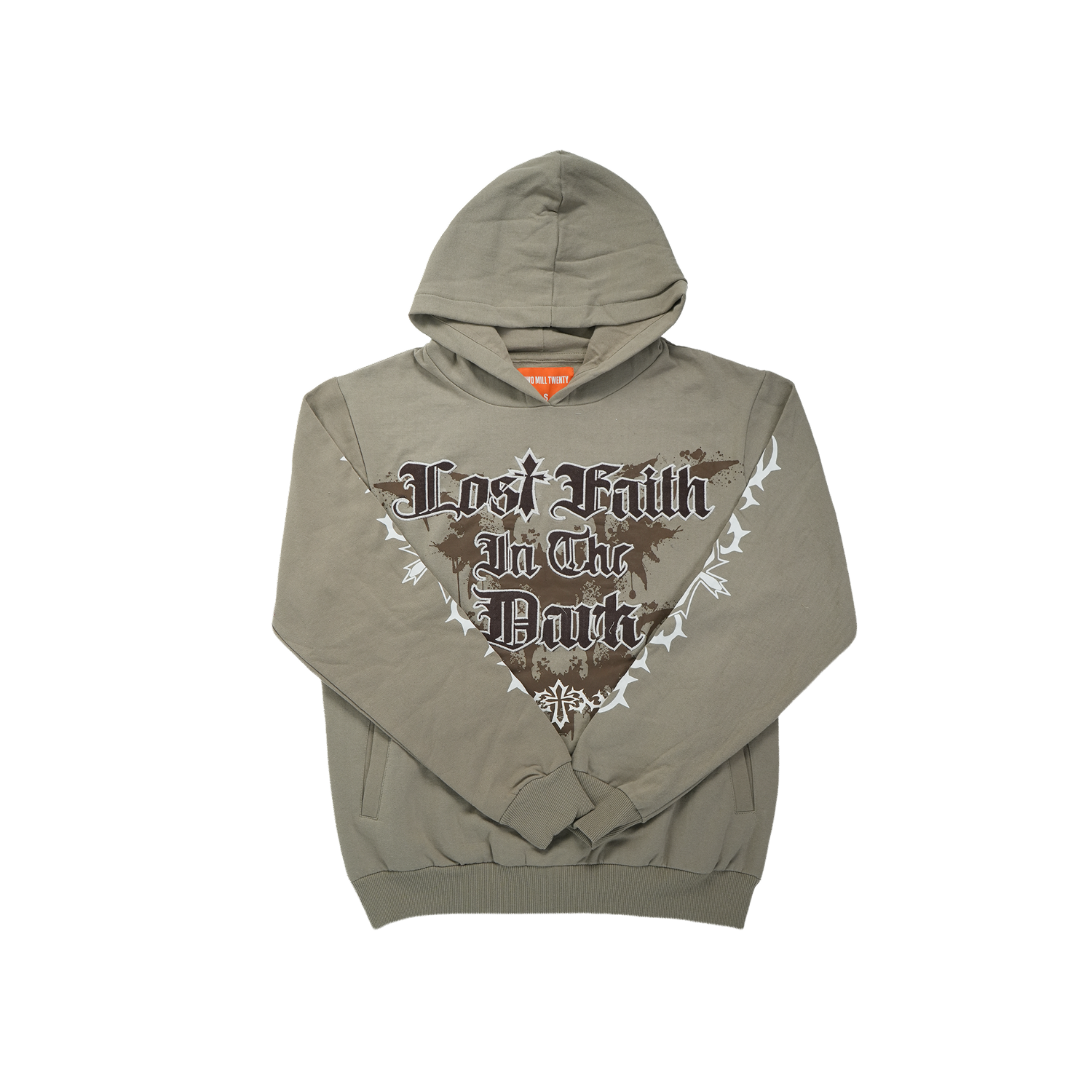 Men's Lost Faith Gothic Hoodie | Taupe Brown