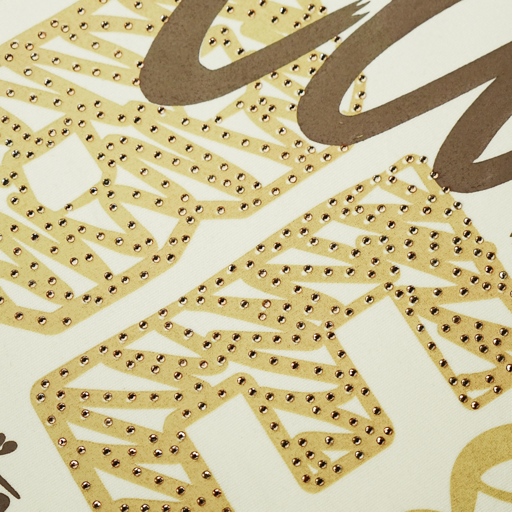 Unisex Can't Be Silent Rhinestone Hoodie | Cream