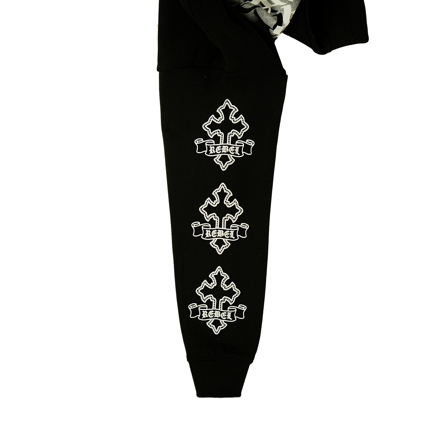 Unisex Gothic Rebel Zip Hoodie | Black