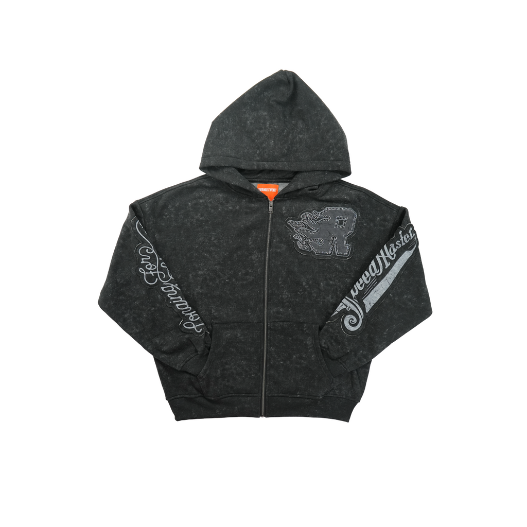 Men's Rebel Zip Hoodie | Vintage Black