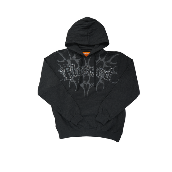Men's Blessed Rhinestone Hoodie | Charcoal