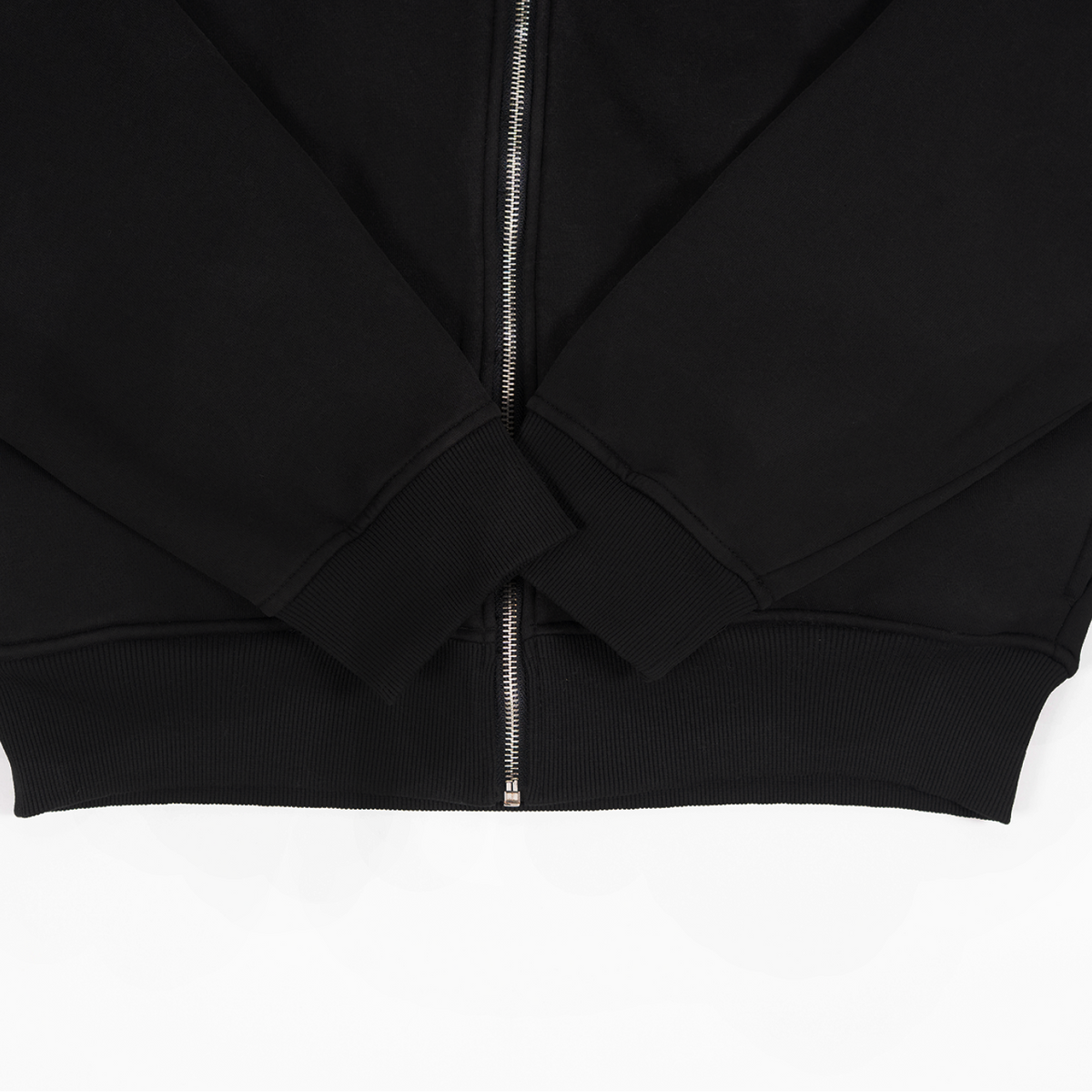 GHOSTED (Plain) Zip-Up | Jet Black