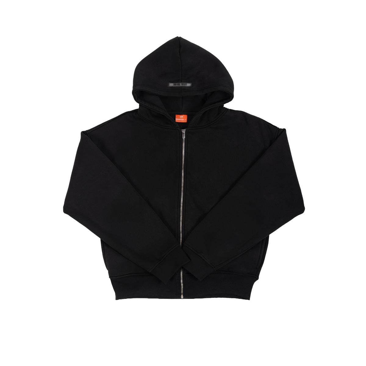 GHOSTED (Plain) Zip-Up | Jet Black