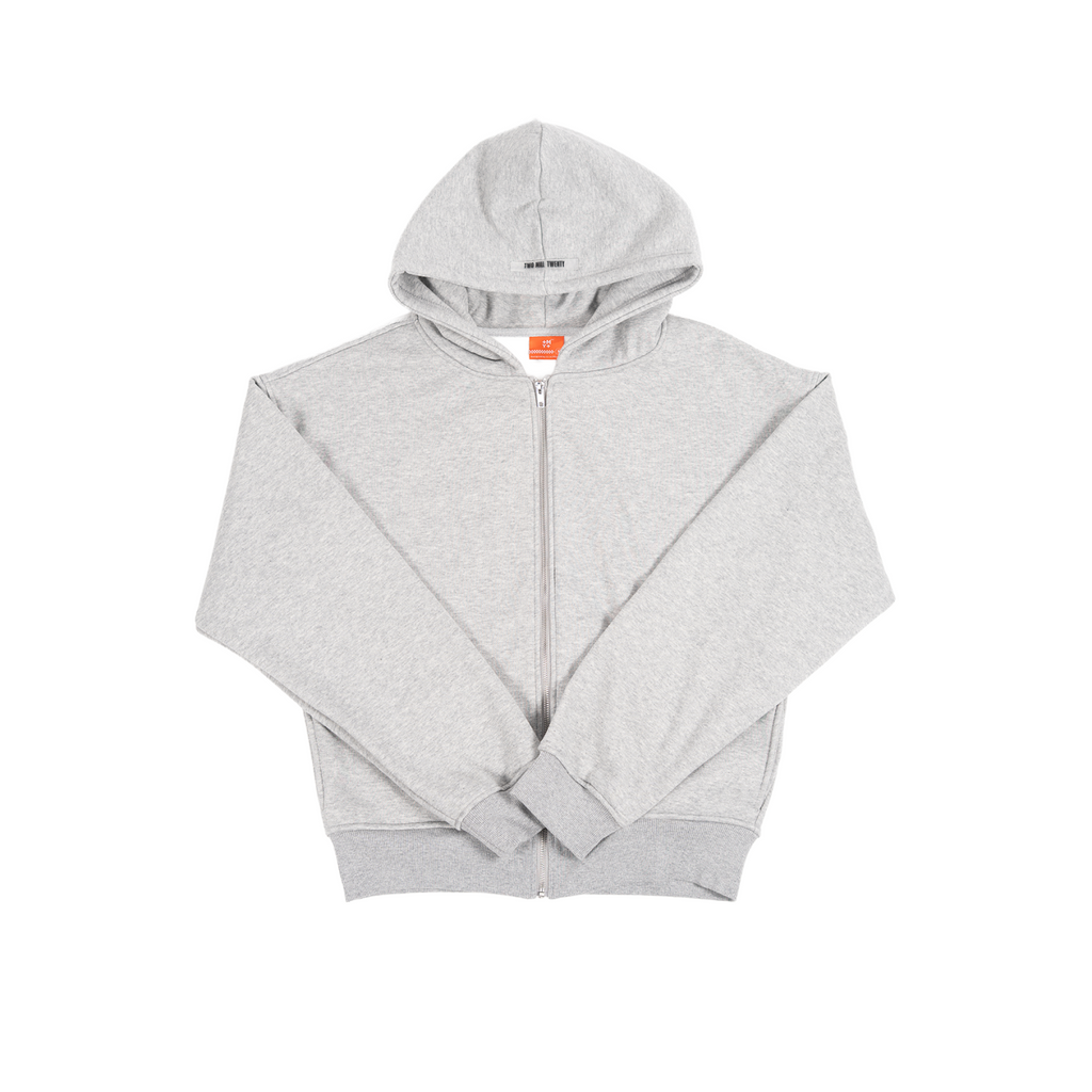 GHOSTED (Plain) Zip-Up | Heather Gray