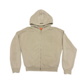 GHOSTED (Stamped) Zip Up | Acid Light Khaki