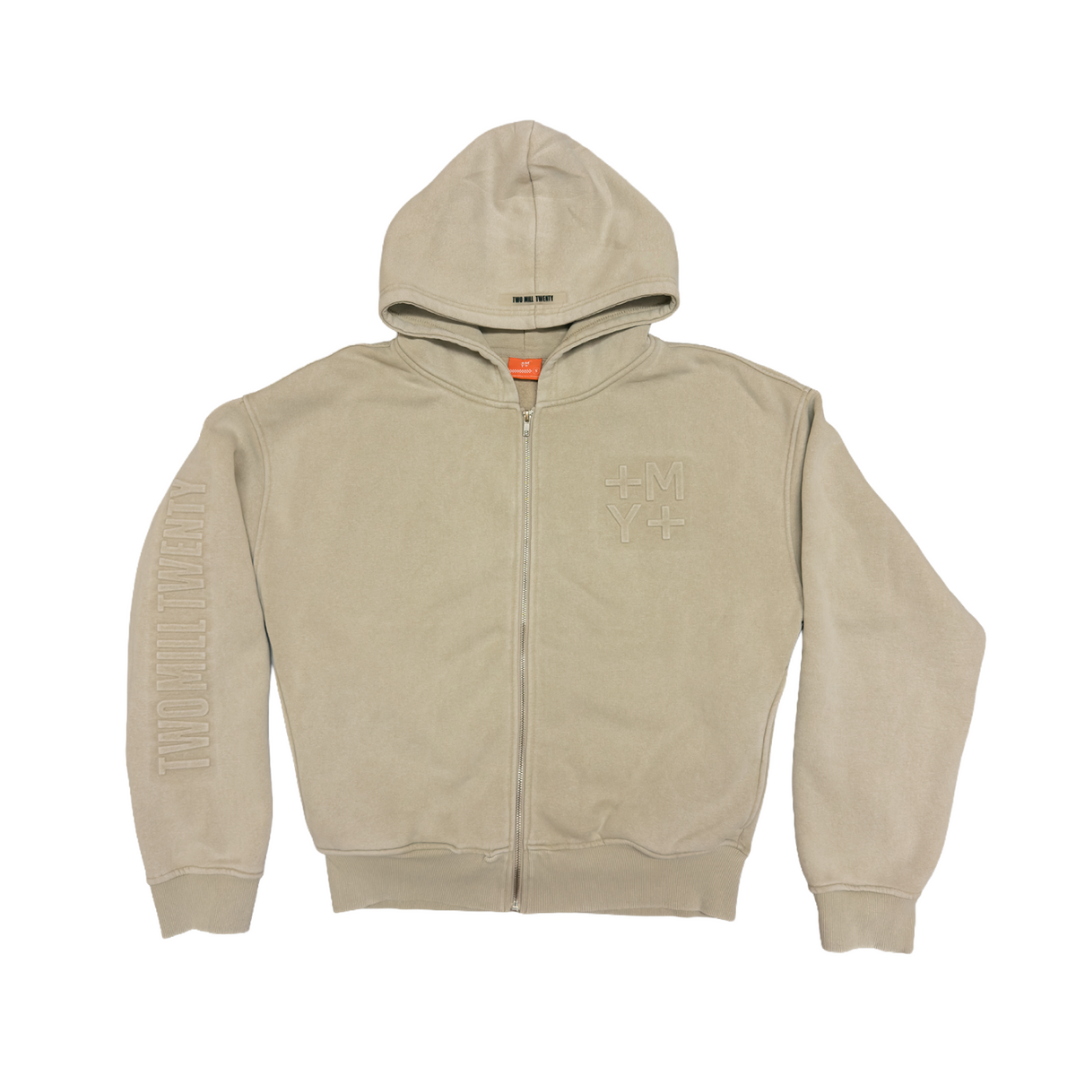 GHOSTED (Stamped) Zip Up | Acid Light Khaki