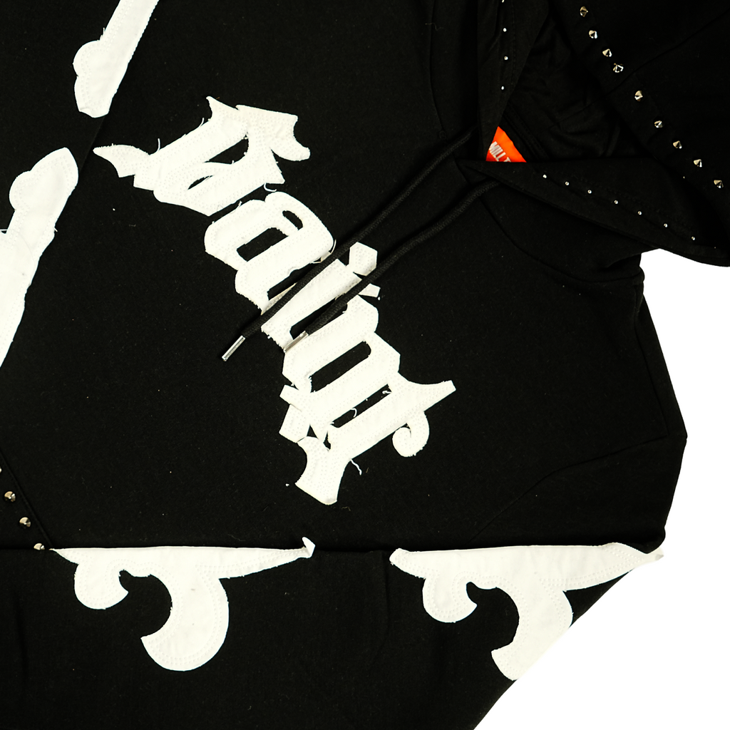 Men's Saint Studded Hoodie | Black