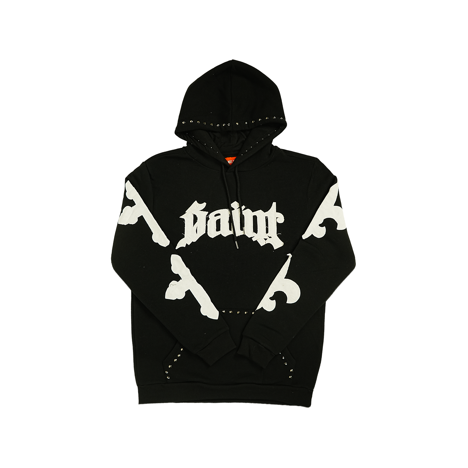 Men's Saint Studded Hoodie | Black