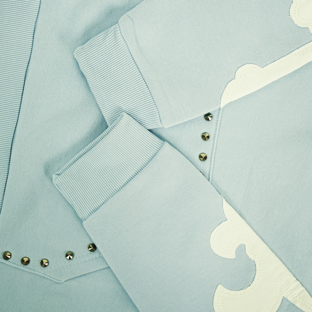 Men's Saint Studded Hoodie | Light Blue