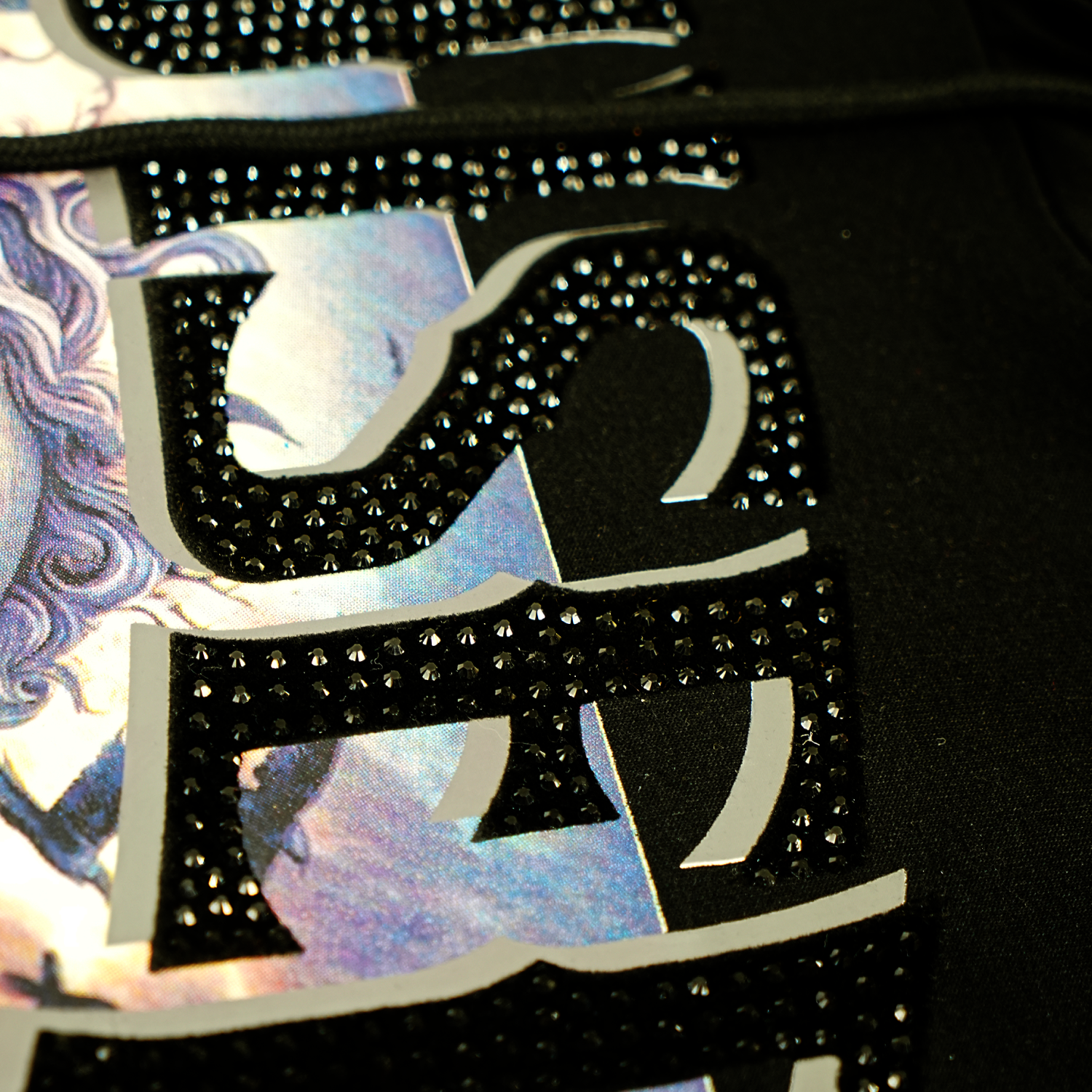 Men's Bruised Not Broken Rhinestone Hoodie | Black