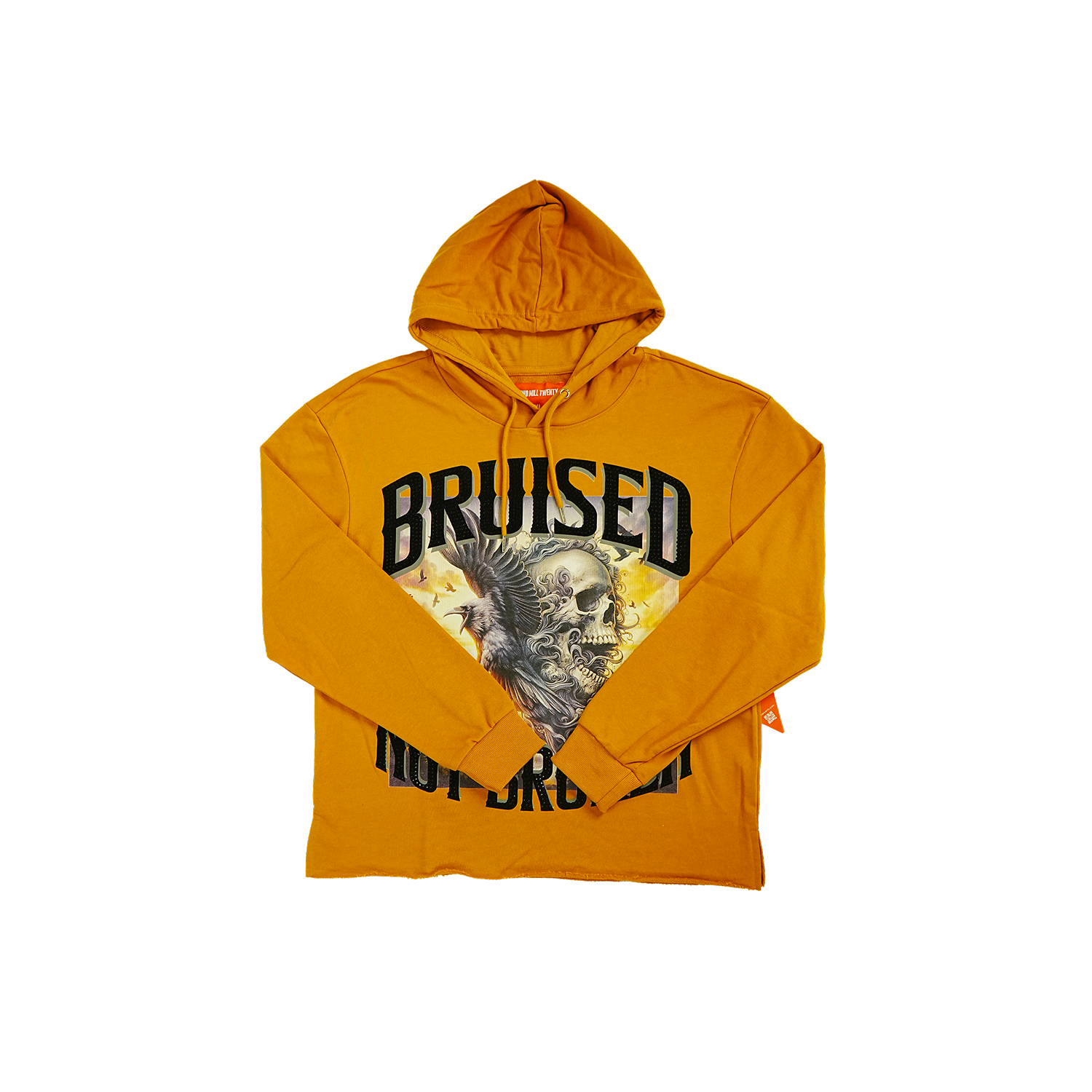 Men's Bruised Not Broken Rhinestone Hoodie | Wheat Tan