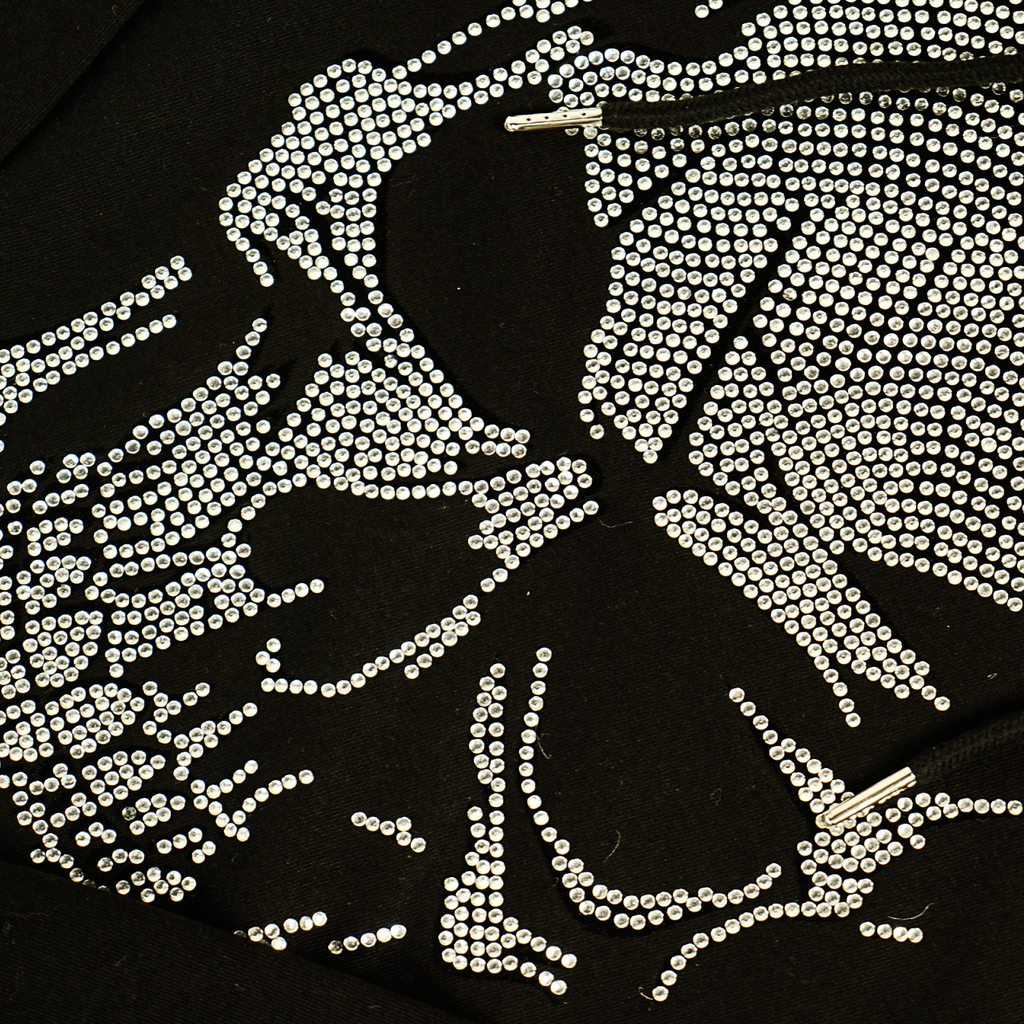 Unisex Crystal Skull Hoodie | Black