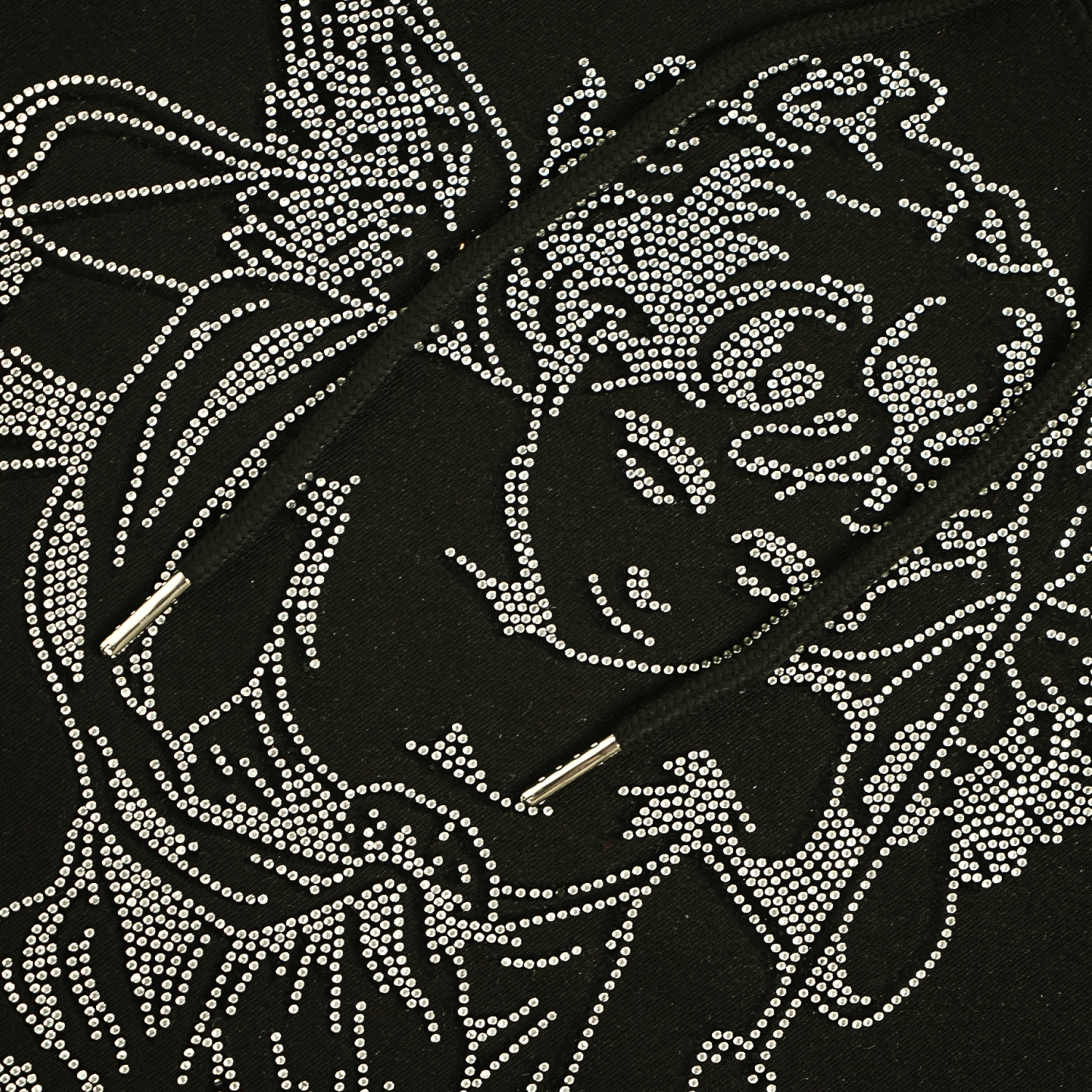 Unisex Crystal Cupid Angel Hoodie | Black