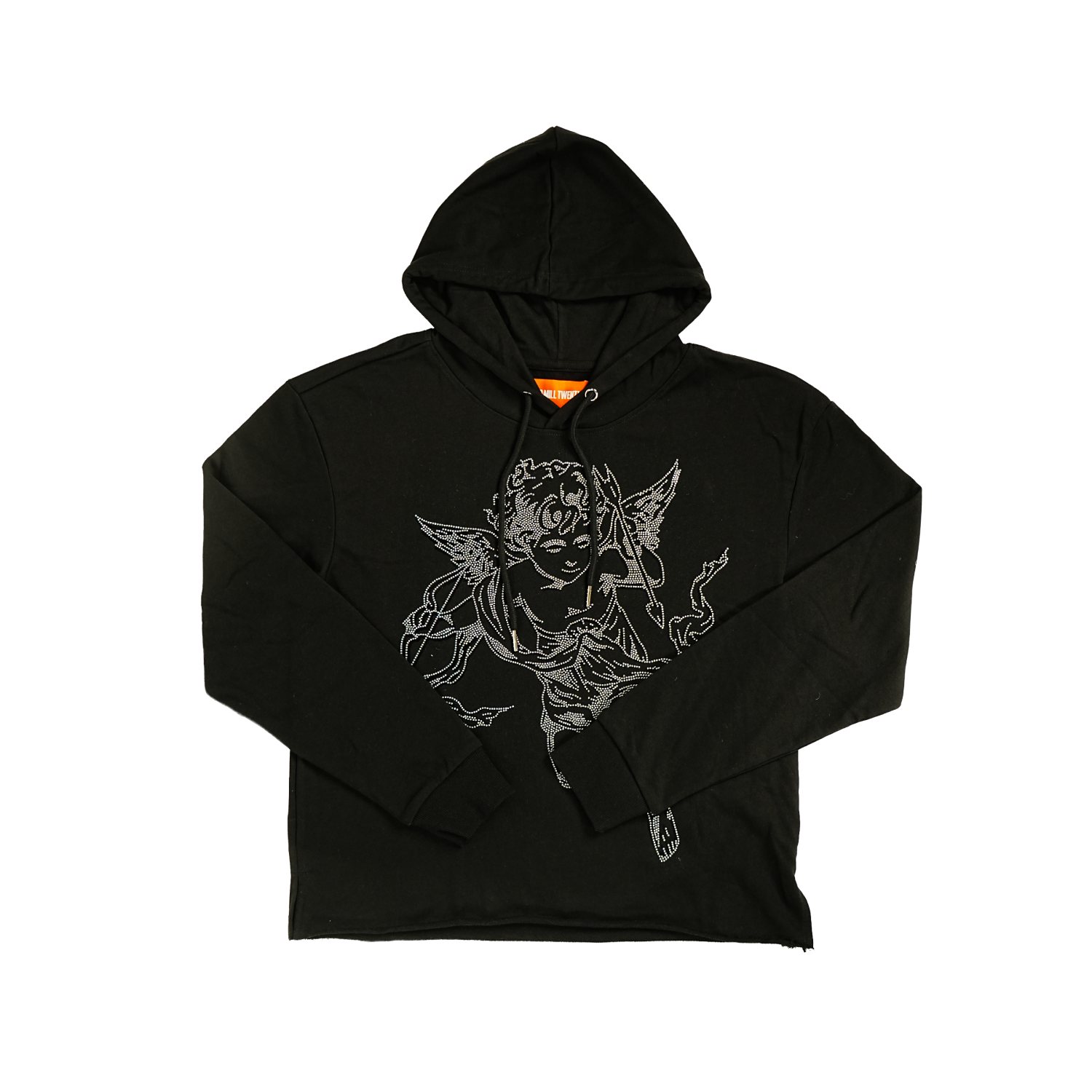 Unisex Crystal Cupid Angel Hoodie | Black