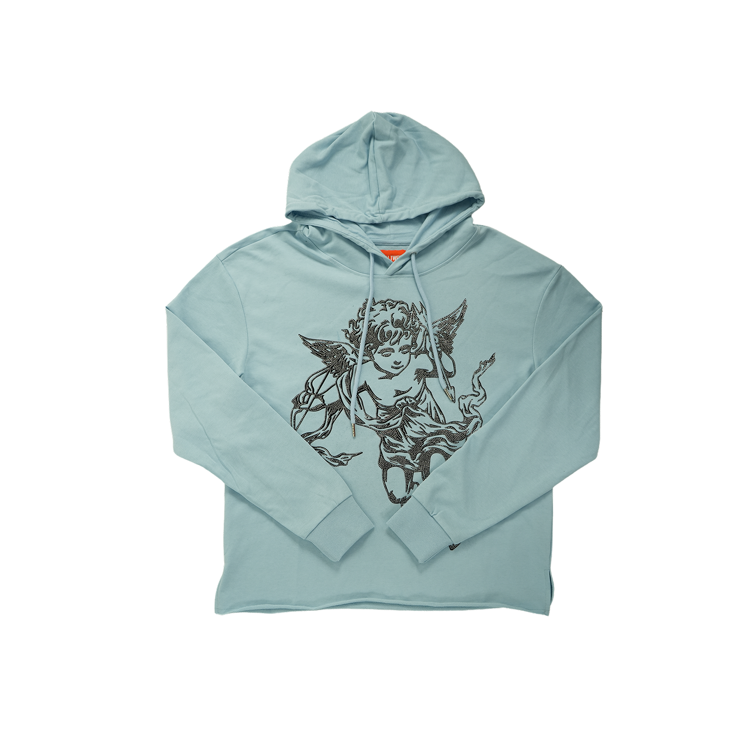 Unisex Crystal Cupid Angel Hoodie | Light Blue