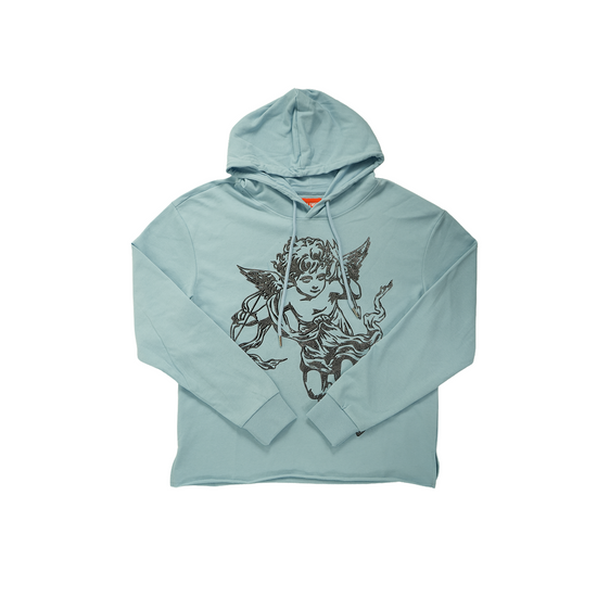 Unisex Crystal Cupid Angel Hoodie | Light Blue