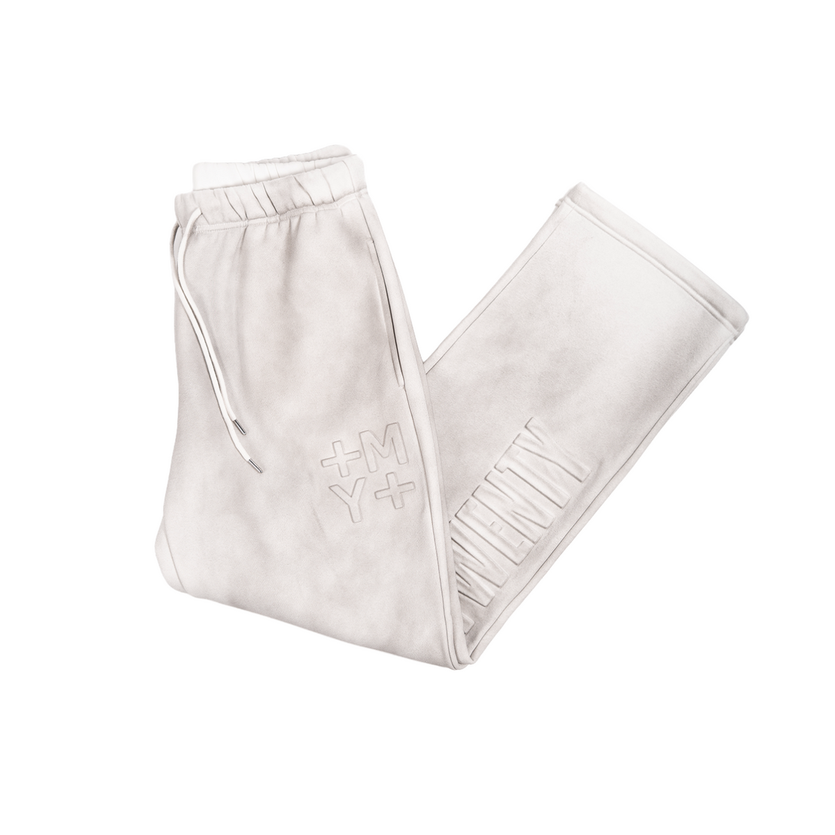 GHOSTED (Stamped) Joggers | White Dirty Wash