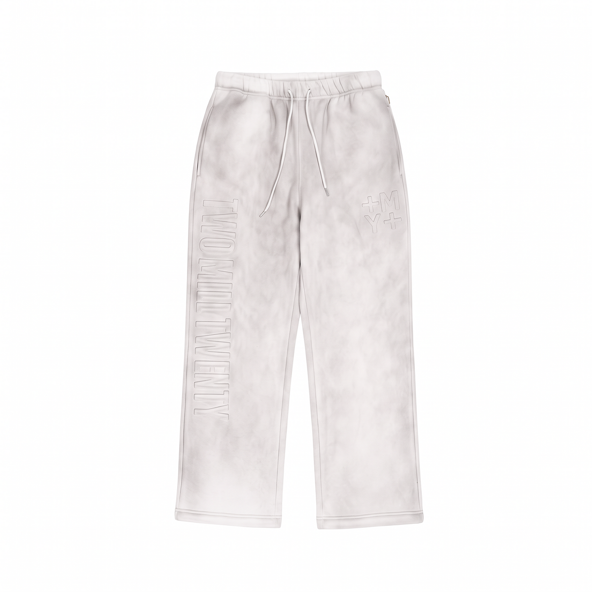 GHOSTED (Stamped) Joggers | White Dirty Wash