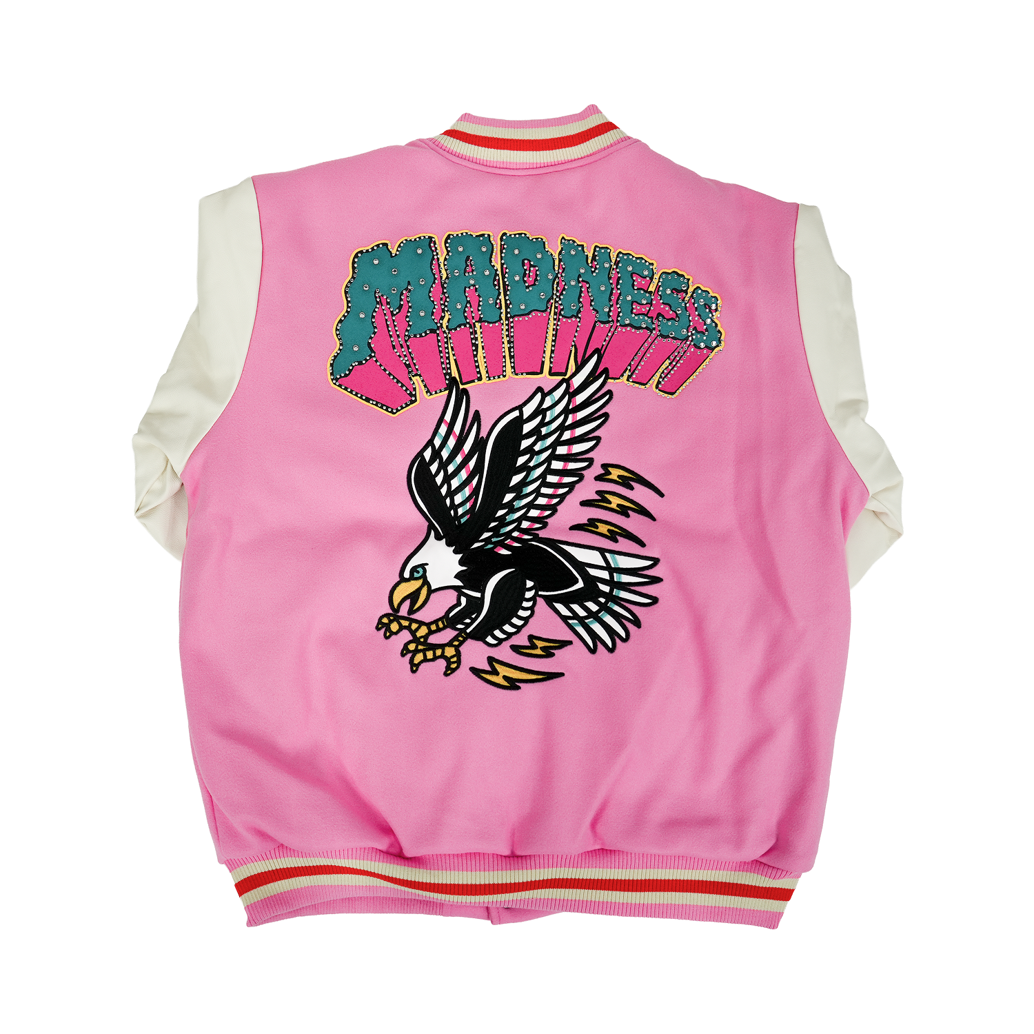 Men's Madness Varsity Bomber Jacket | Pink