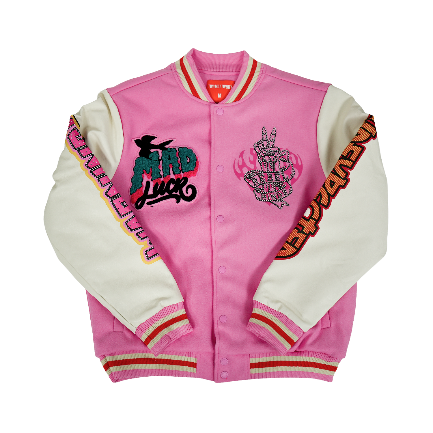 Men's Madness Varsity Bomber Jacket | Pink