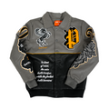 Men's Pegasus Varsity Bomber Jacket | Grey / Black
