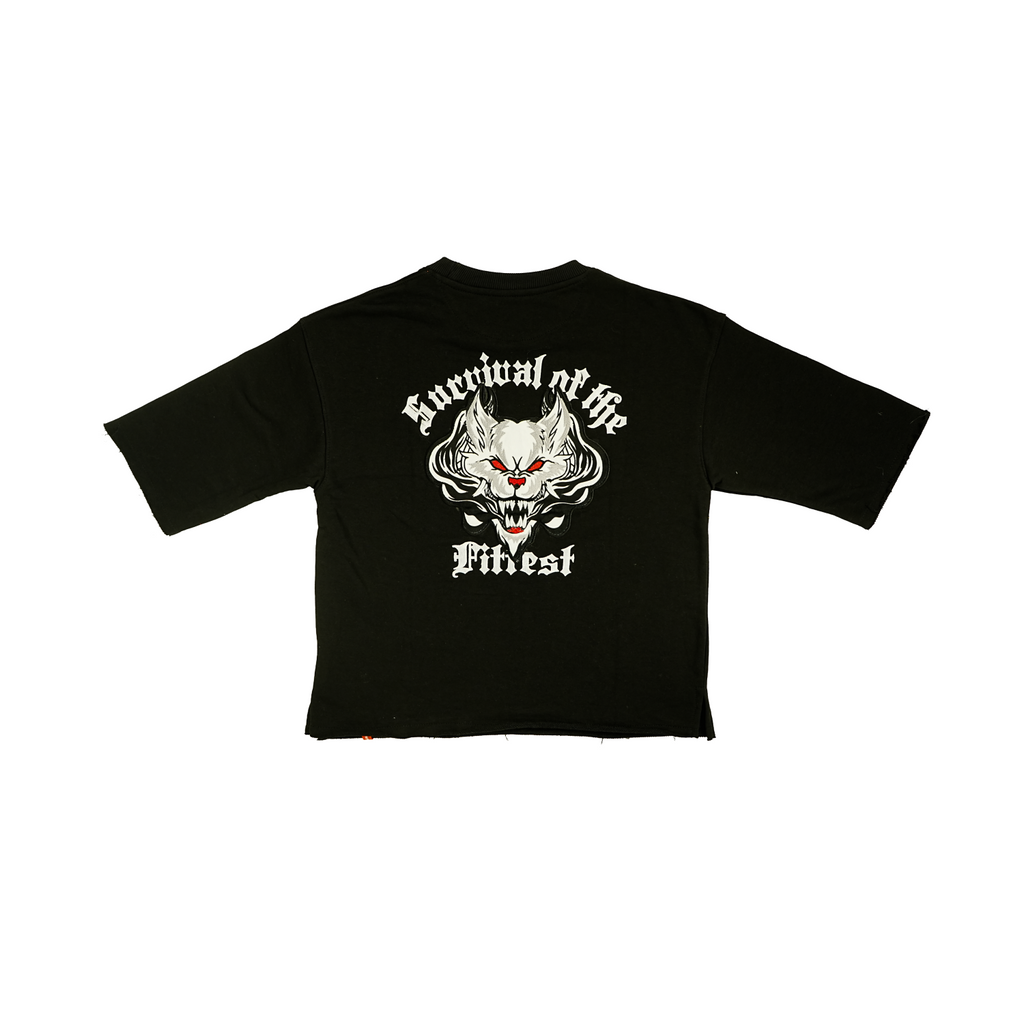 Men's Sinister Boxy Cut T-Shirt | Black & Red