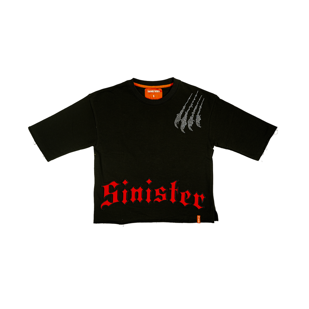 Men's Sinister Boxy Cut T-Shirt | Black & Red