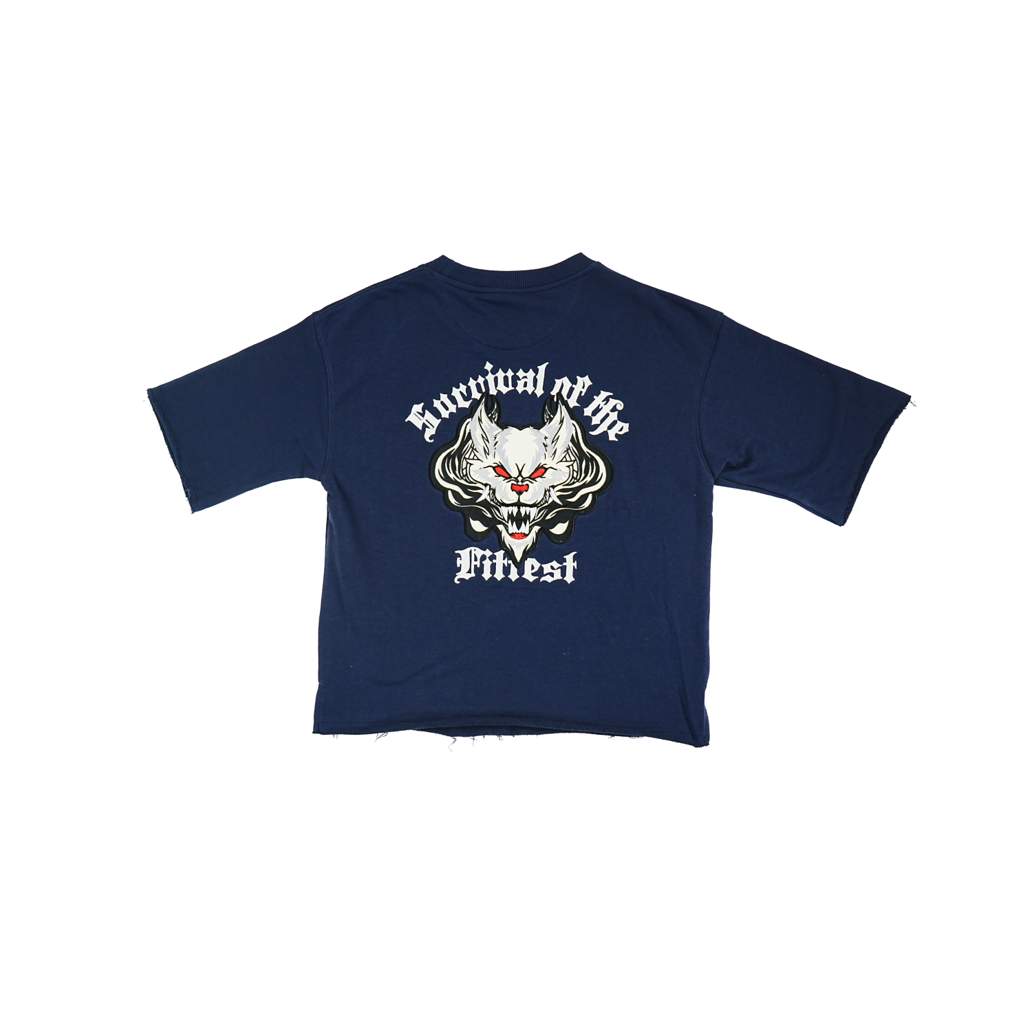 Men's Sinister Boxy Cut T-Shirt | Navy & White