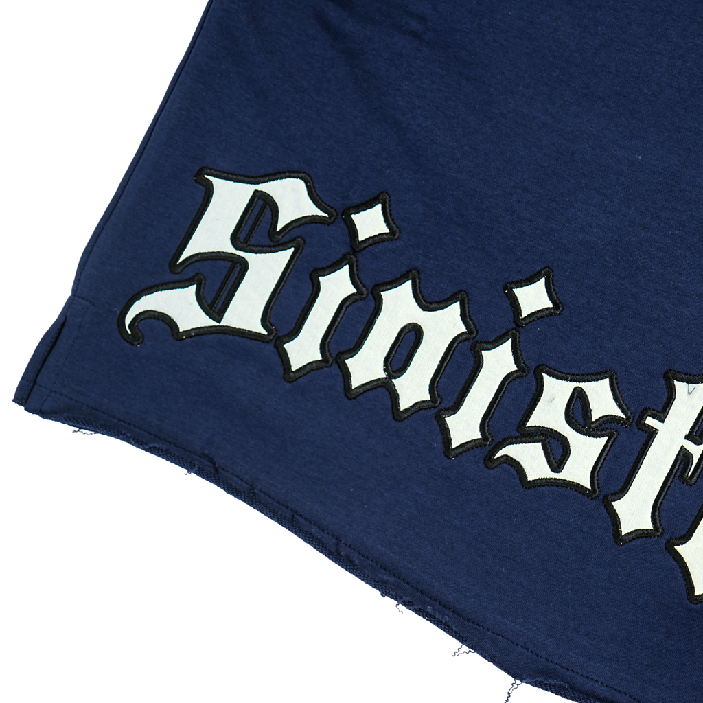 Men's Sinister Boxy Cut T-Shirt | Navy & White