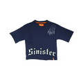 Men's Sinister Boxy Cut T-Shirt | Navy & White