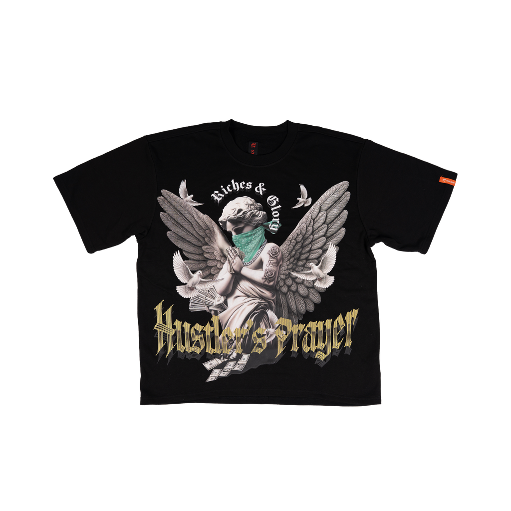 Hustler's Prayer Graphic Tee | Black