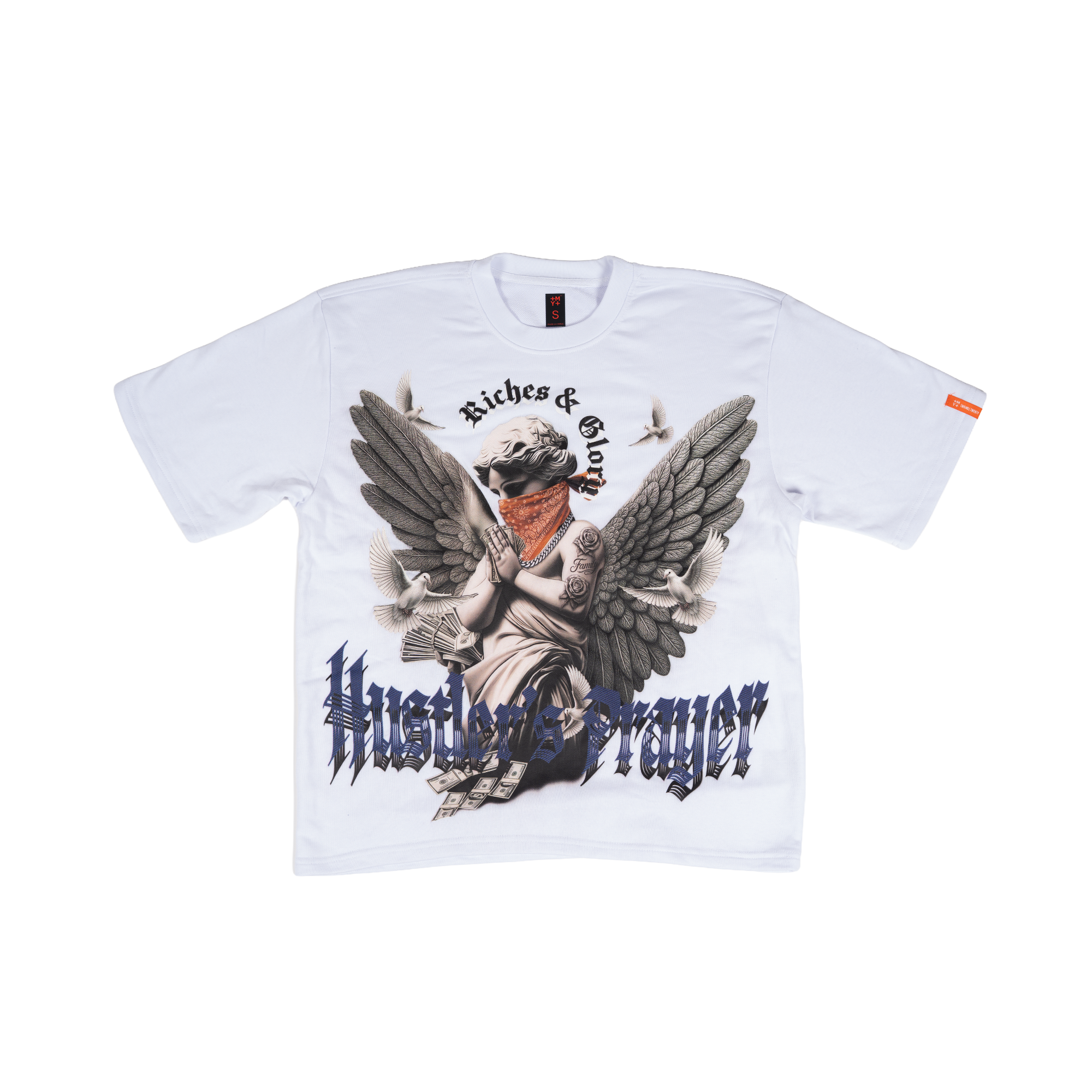 Hustler's Prayer Graphic Tee | White