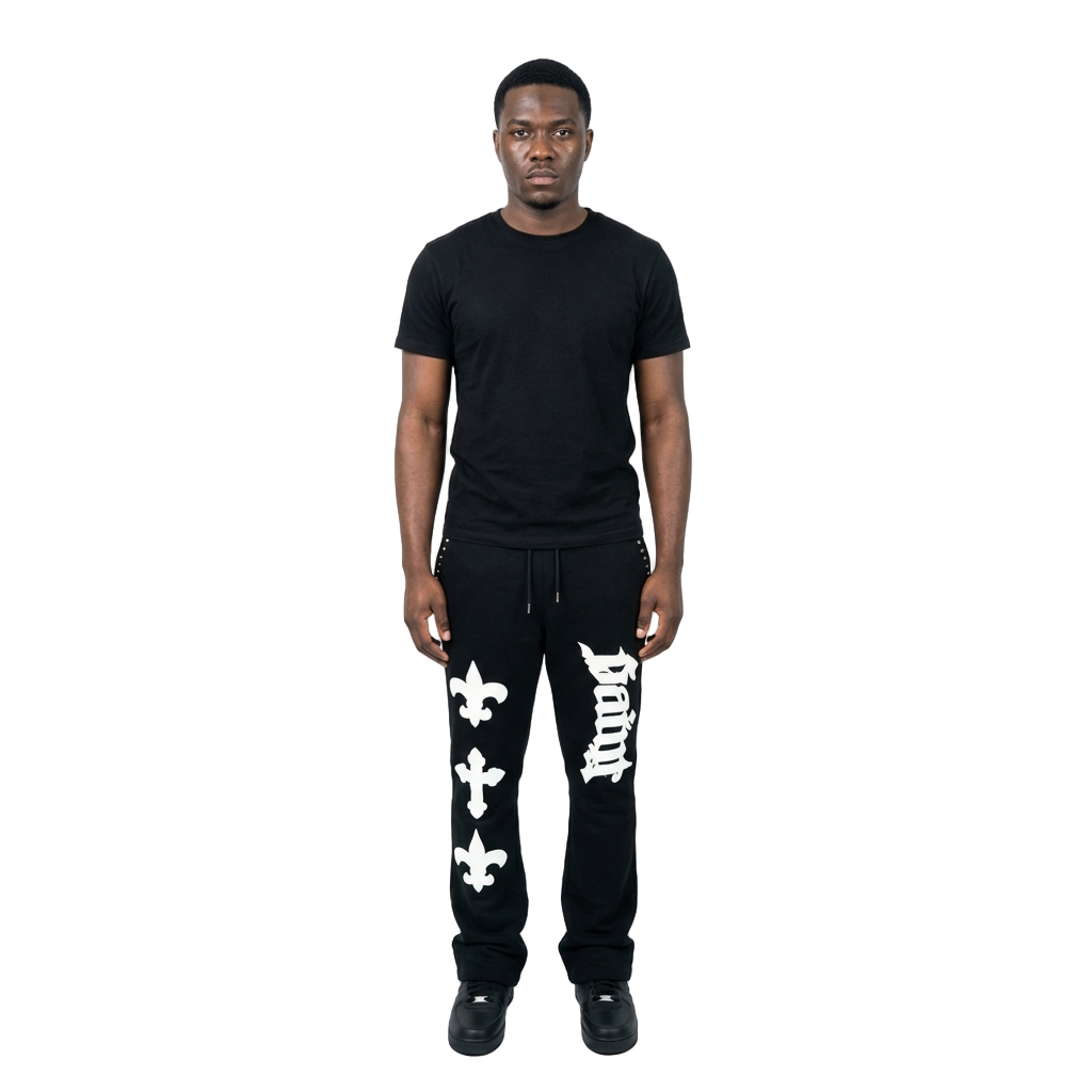 Men's Saint Studded Joggers | Black
