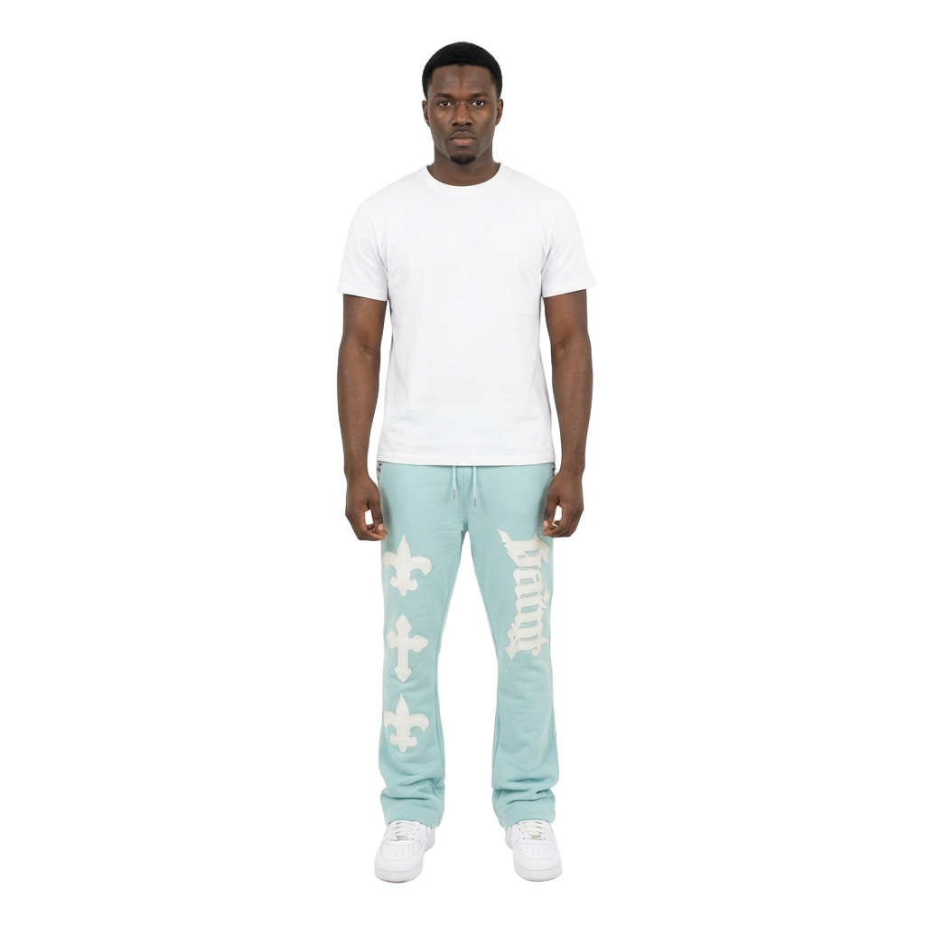 Men's Saint Studded Joggers | Light Blue