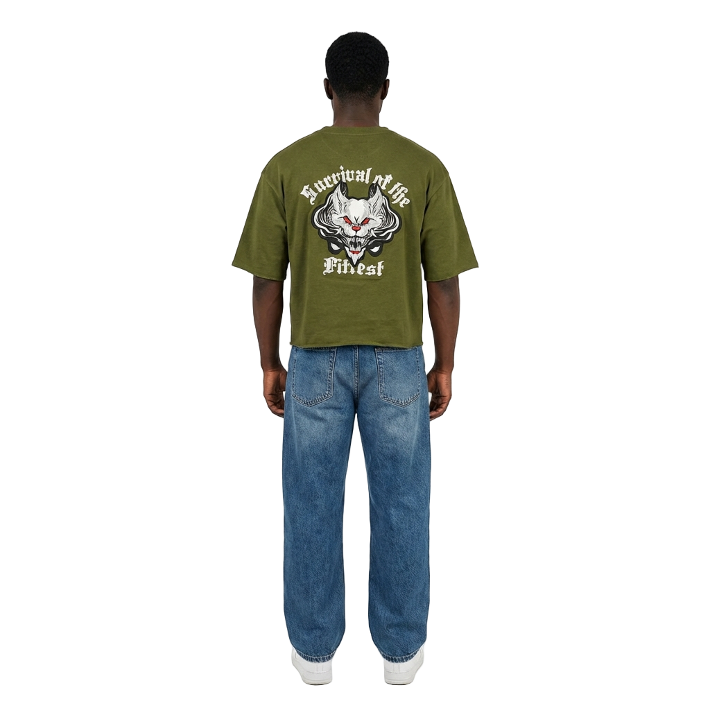 Men's Sinister Boxy Cut T-Shirt | Olive
