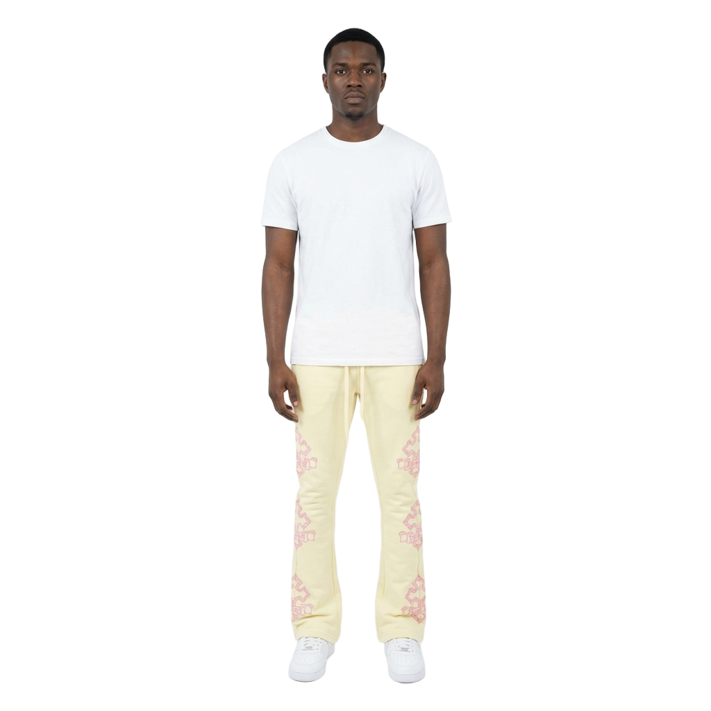 Men's Gothic Rebel Joggers | Cream
