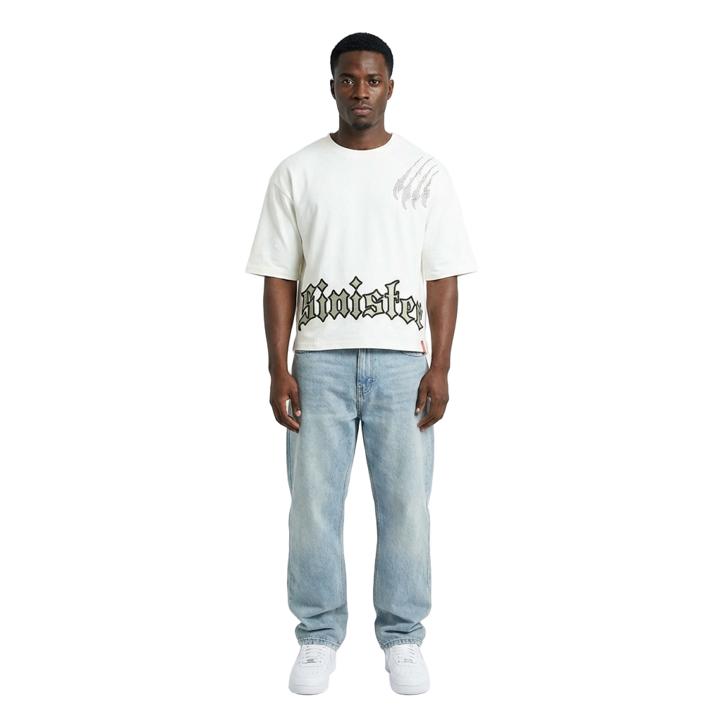 Men's Sinister Boxy Cut T-Shirt | White