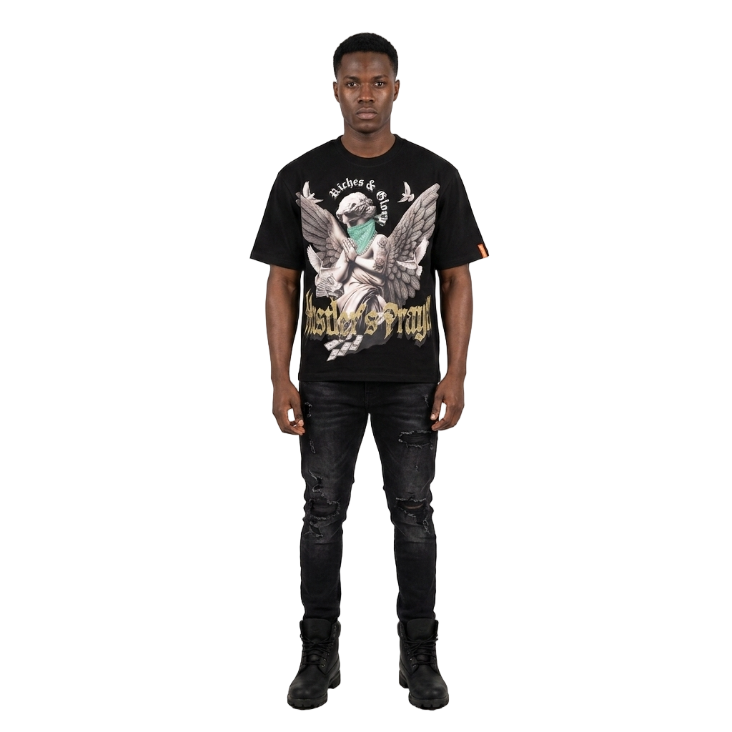 Hustler's Prayer Graphic Tee | Black