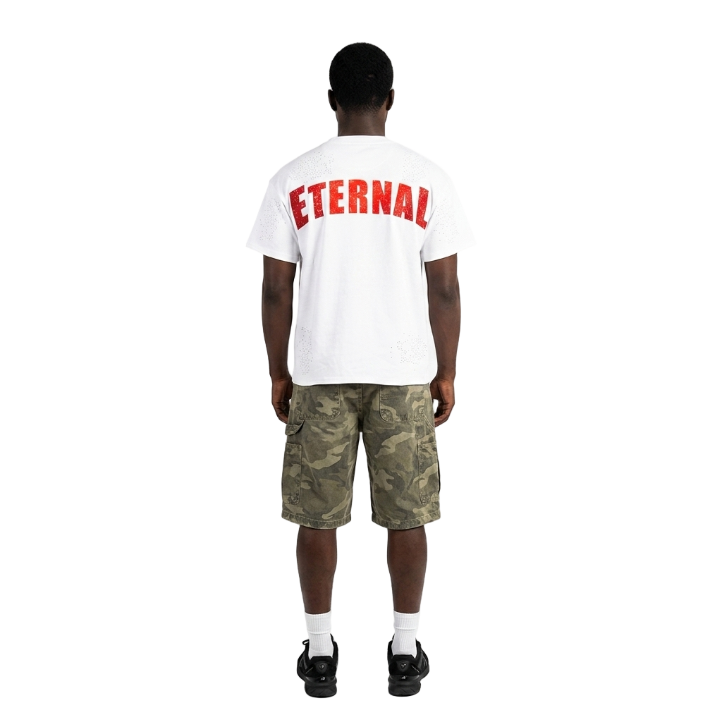 Men's Built on Belief Crystal T-Shirt | White