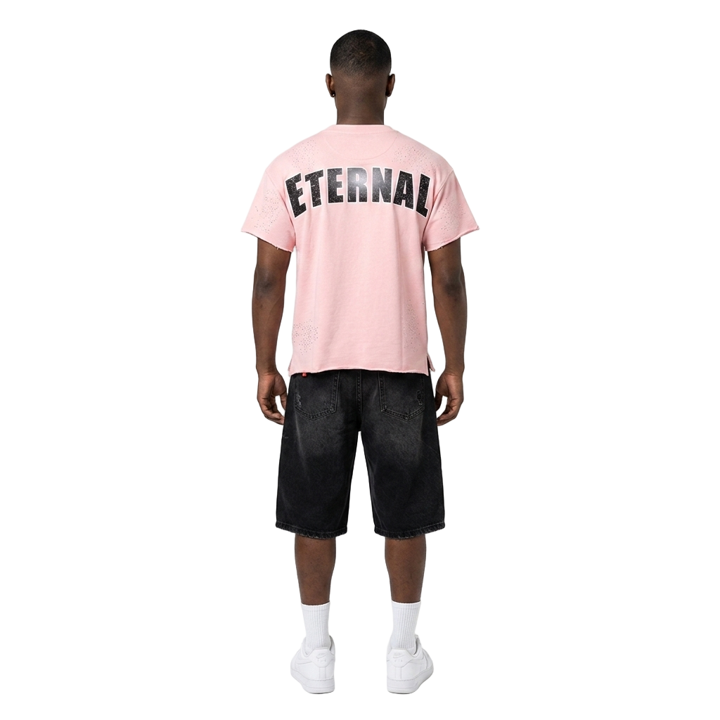 Men's Built on Belief Crystal T-Shirt | Pink
