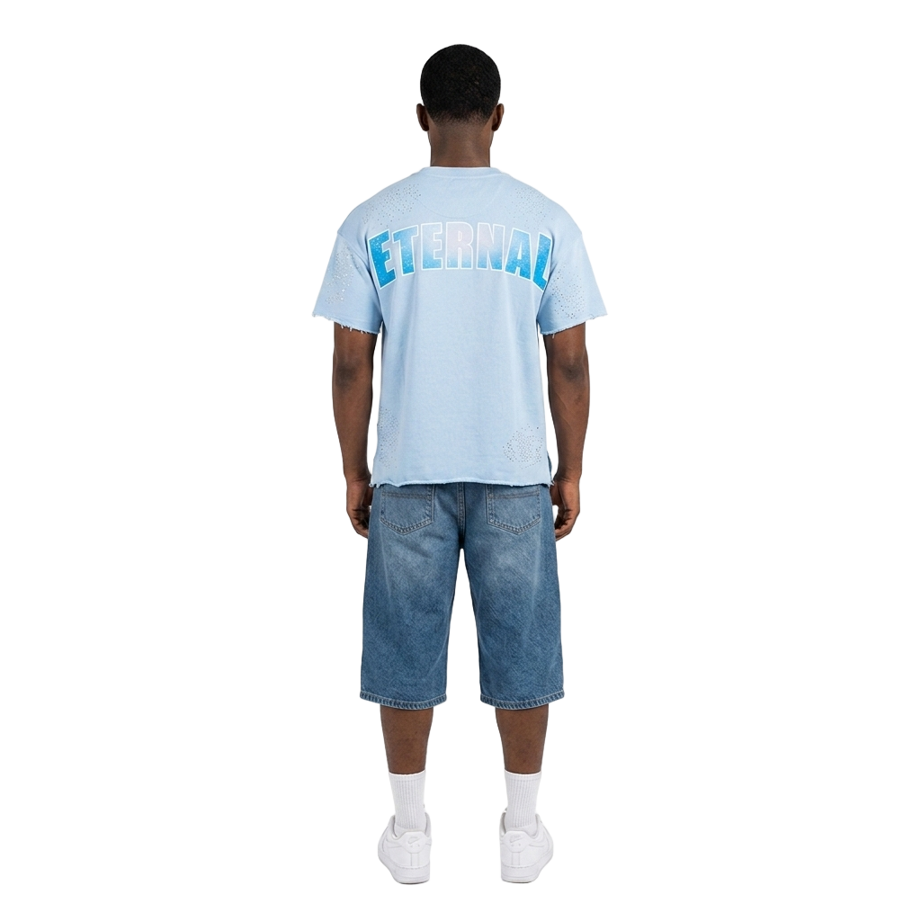 Men's Built on Belief Crystal T-Shirt | Light Blue