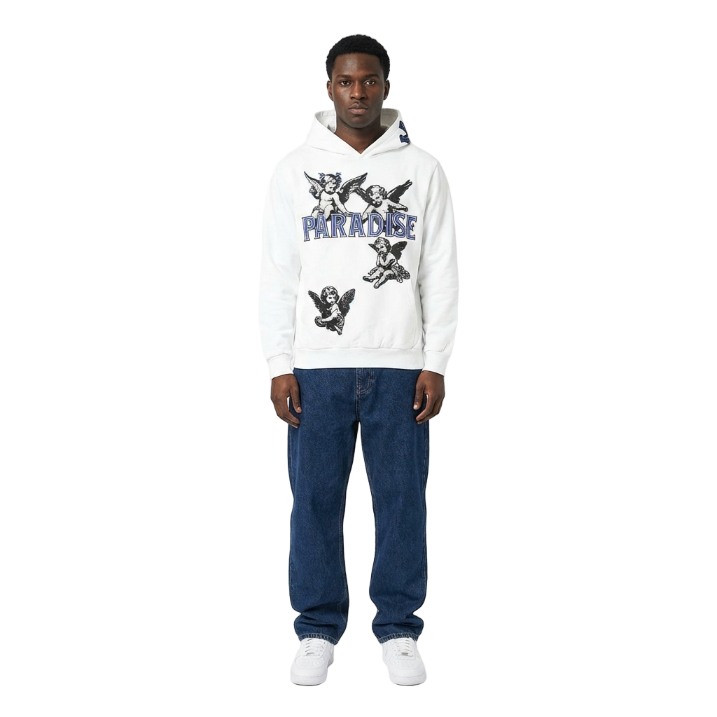Men's Paradise Angel Hoodie | White