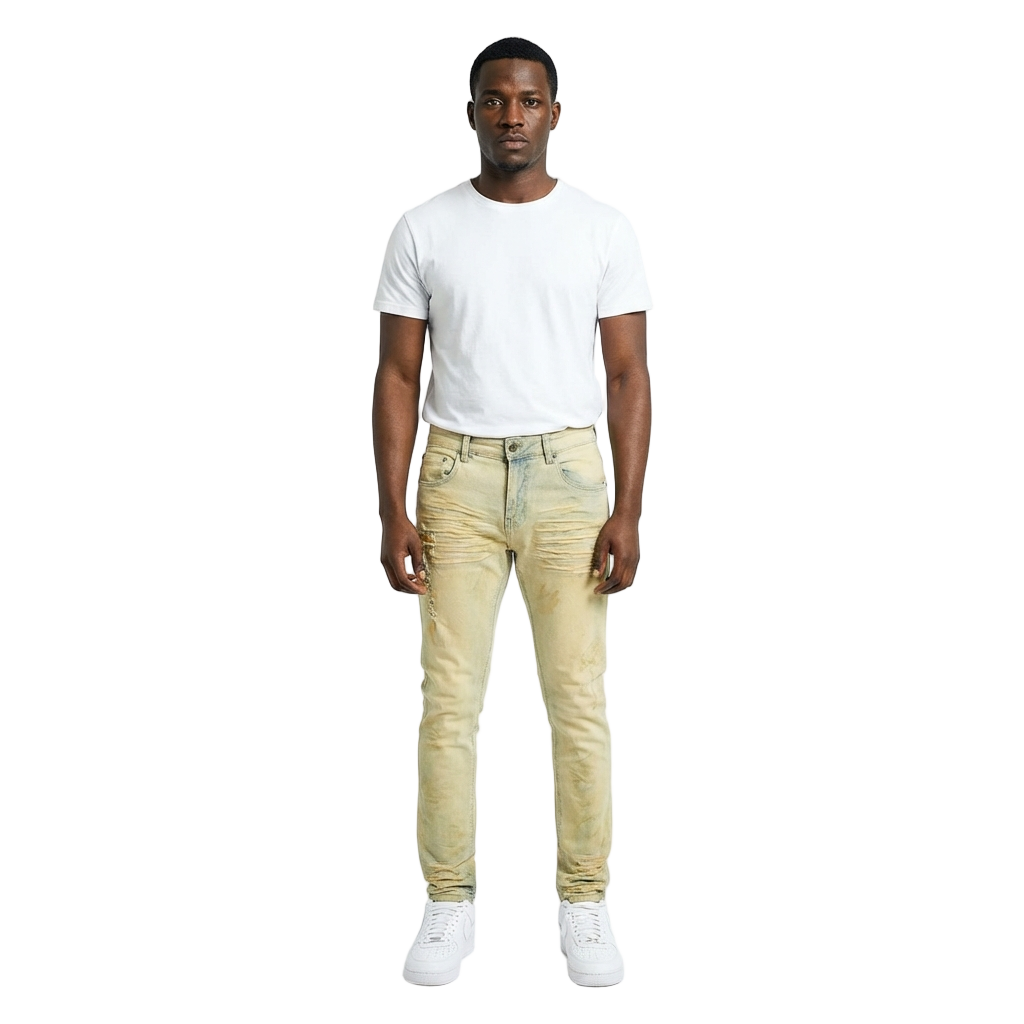Men's Vintage Wash Skinny Jeans