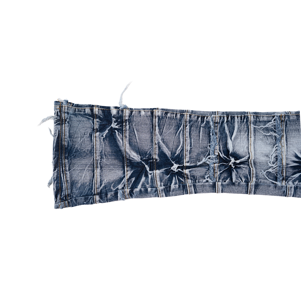 Men's Tie Dye Boot Cut Jeans  | Light Indigo
