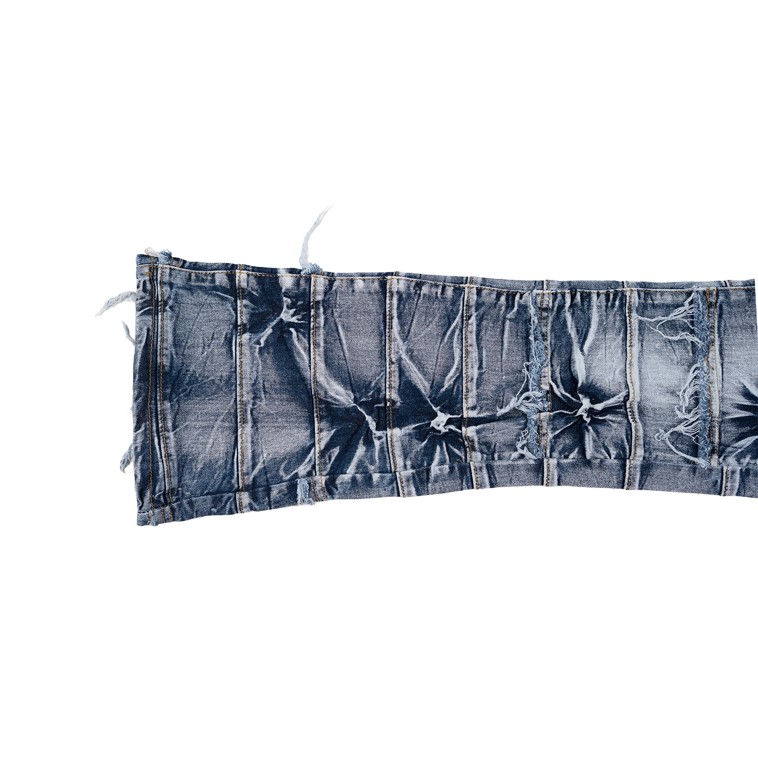 Men's Tie Dye Boot Cut Jeans  | Light Indigo